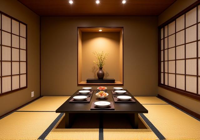 落ち着いた個室の様子